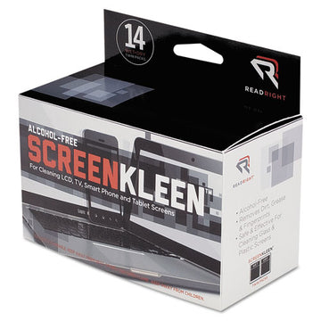 Read Right® Screenkleen Alcohol-free Wipes, Cloth, 5 X 5, 14-box freeshipping - TVN Wholesale